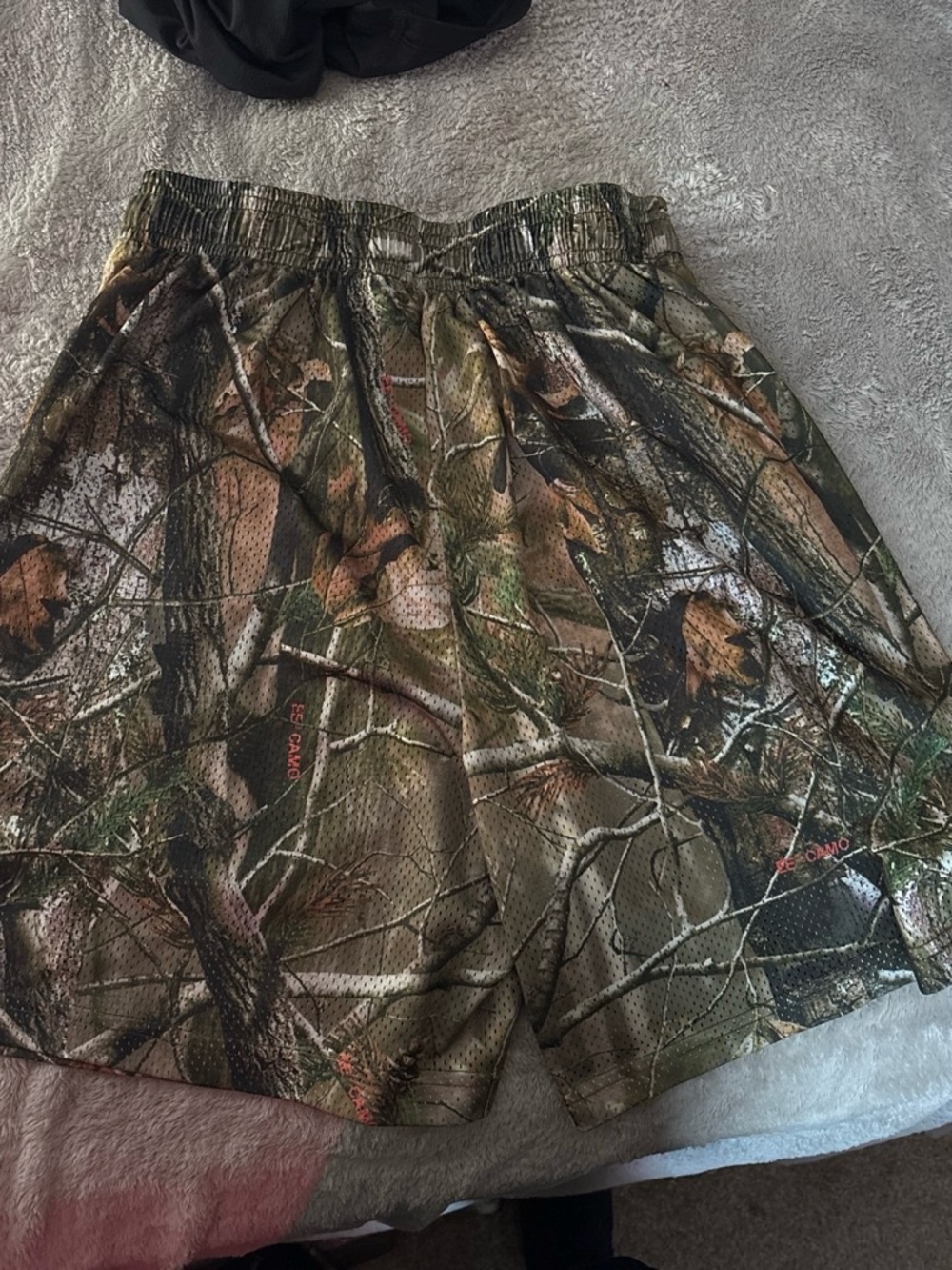 Eric Emanuel Men's Camo Mesh Athletic Shorts - Green/Brown